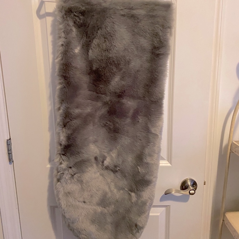 Faux Fur Lined Shawl - bridesmaid